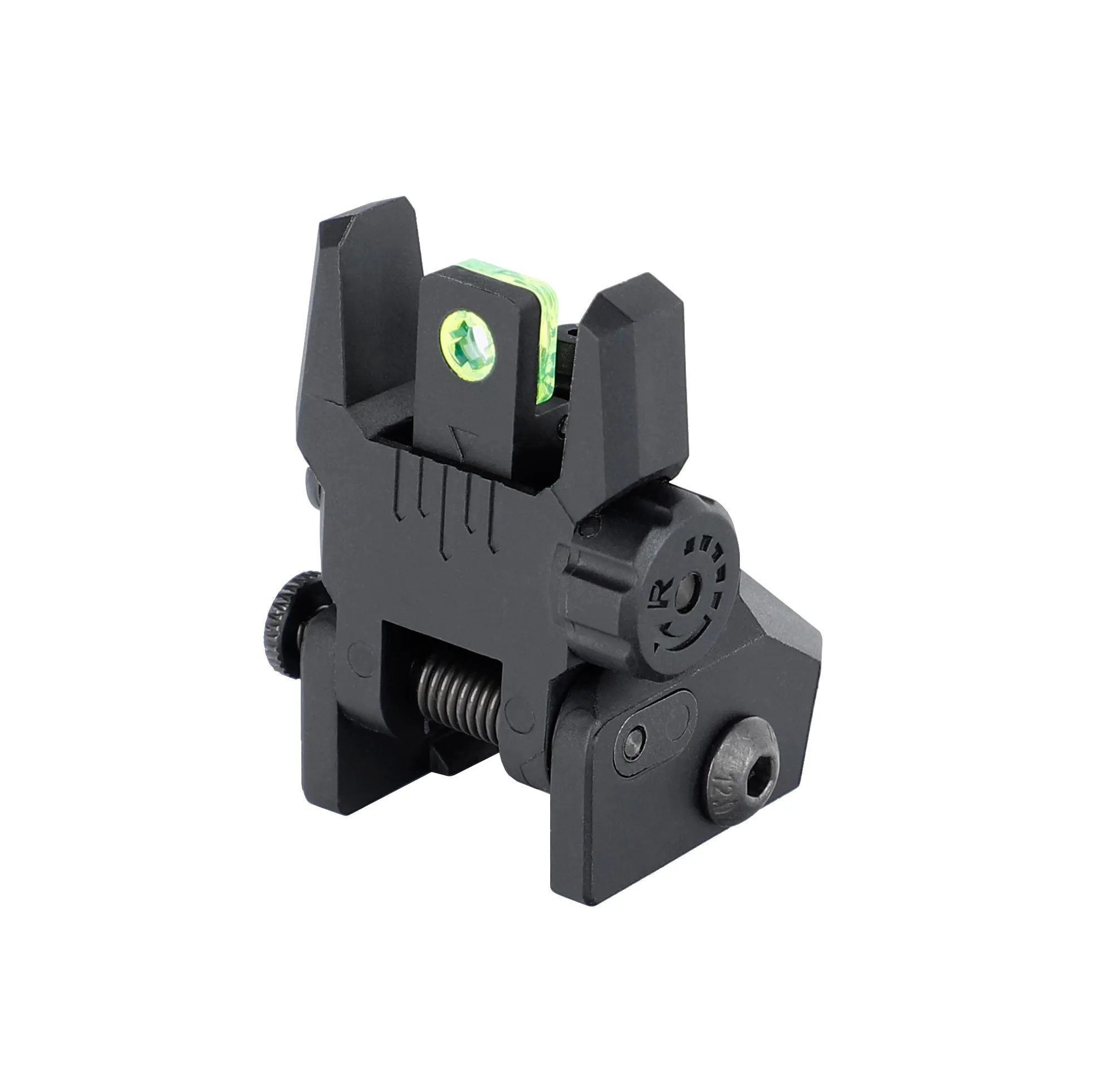 ohhunt® Green Red Dot Flip Up Sights Fiber Optics Polymer Front Rear Back Up Sight