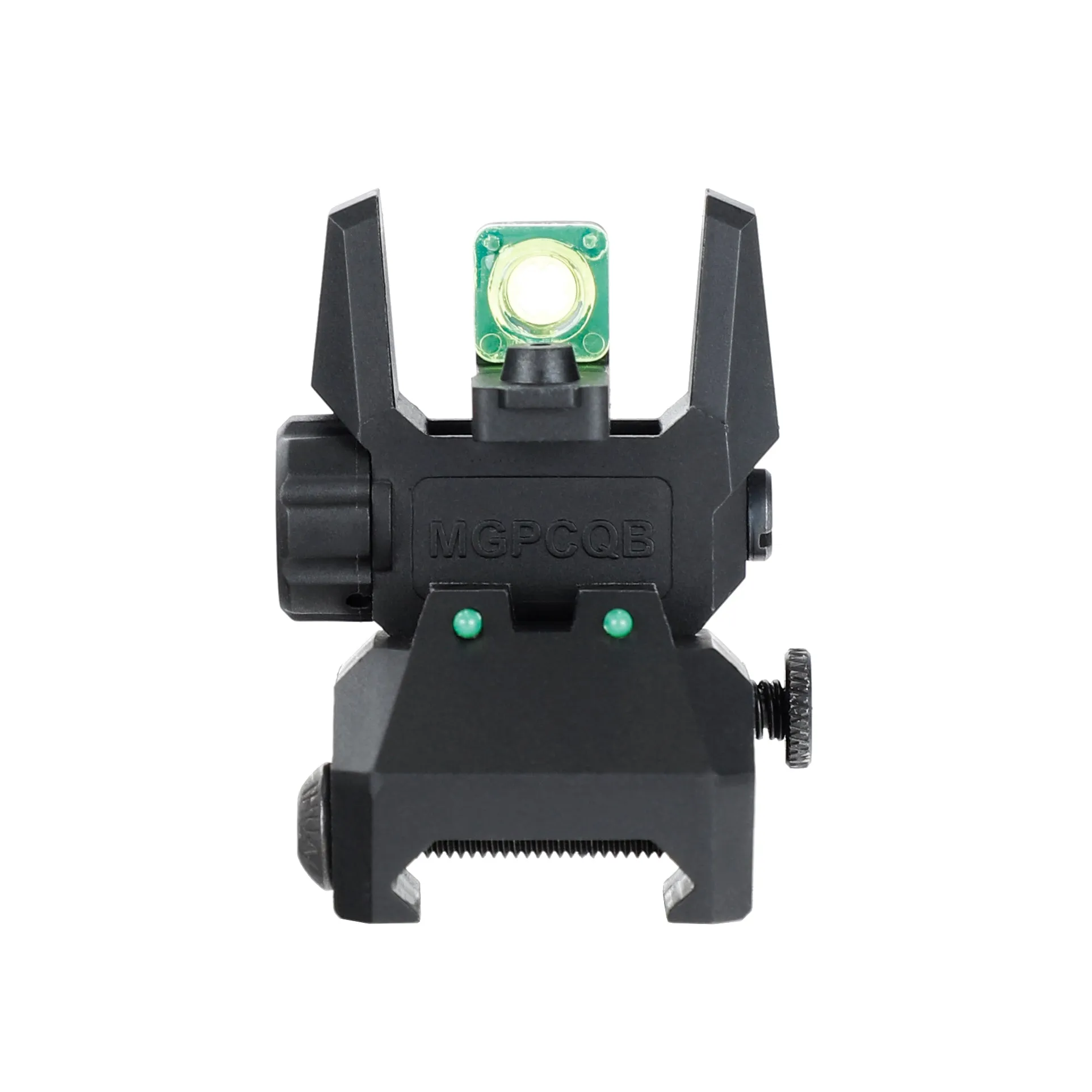 ohhunt® Green Red Dot Flip Up Sights Fiber Optics Polymer Front Rear Back Up Sight