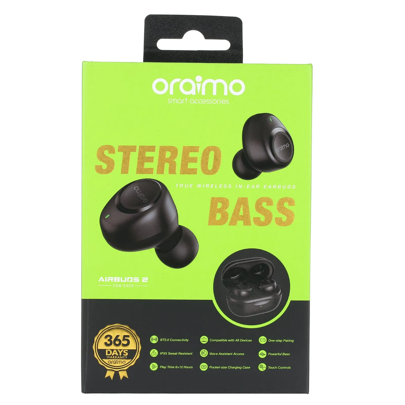 Oraimo AirBuds 2 Stereo Bass True Wireless In-Ear Earbuds