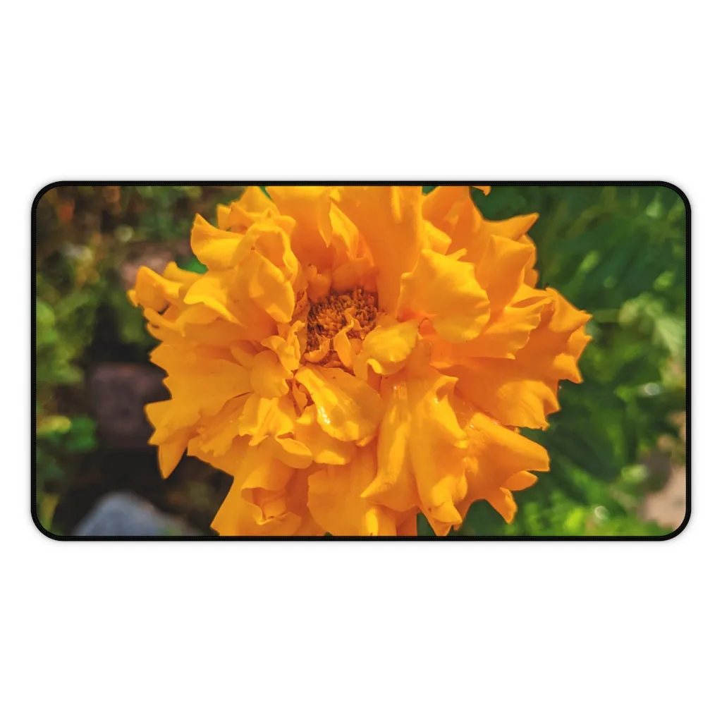 Orange Flower Desk Mat