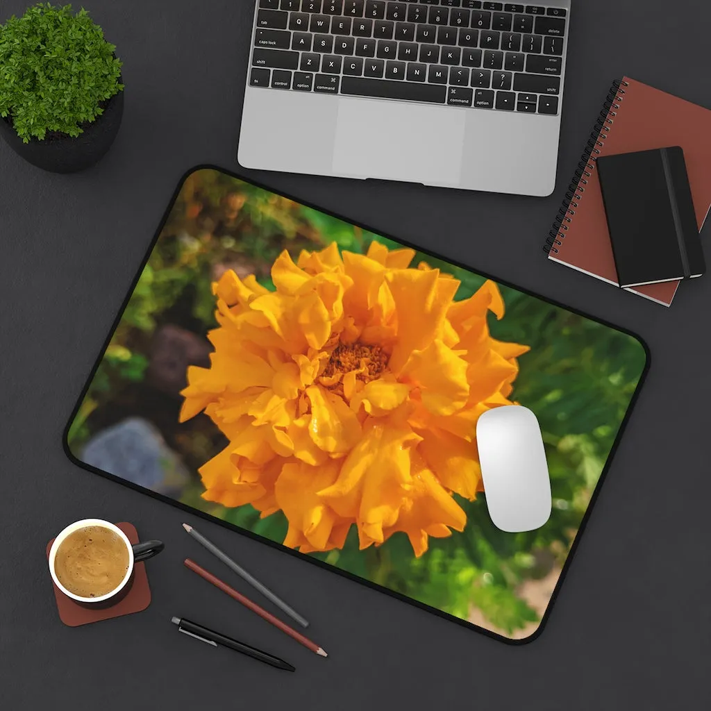 Orange Flower Desk Mat