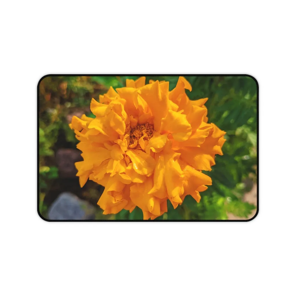 Orange Flower Desk Mat