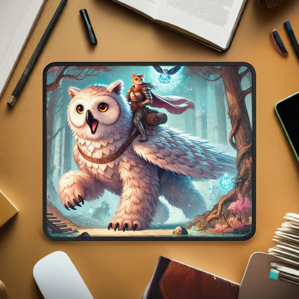 Owl Bear - Cat Lover - Dungeons and Dragons - Gaming Mouse Pad