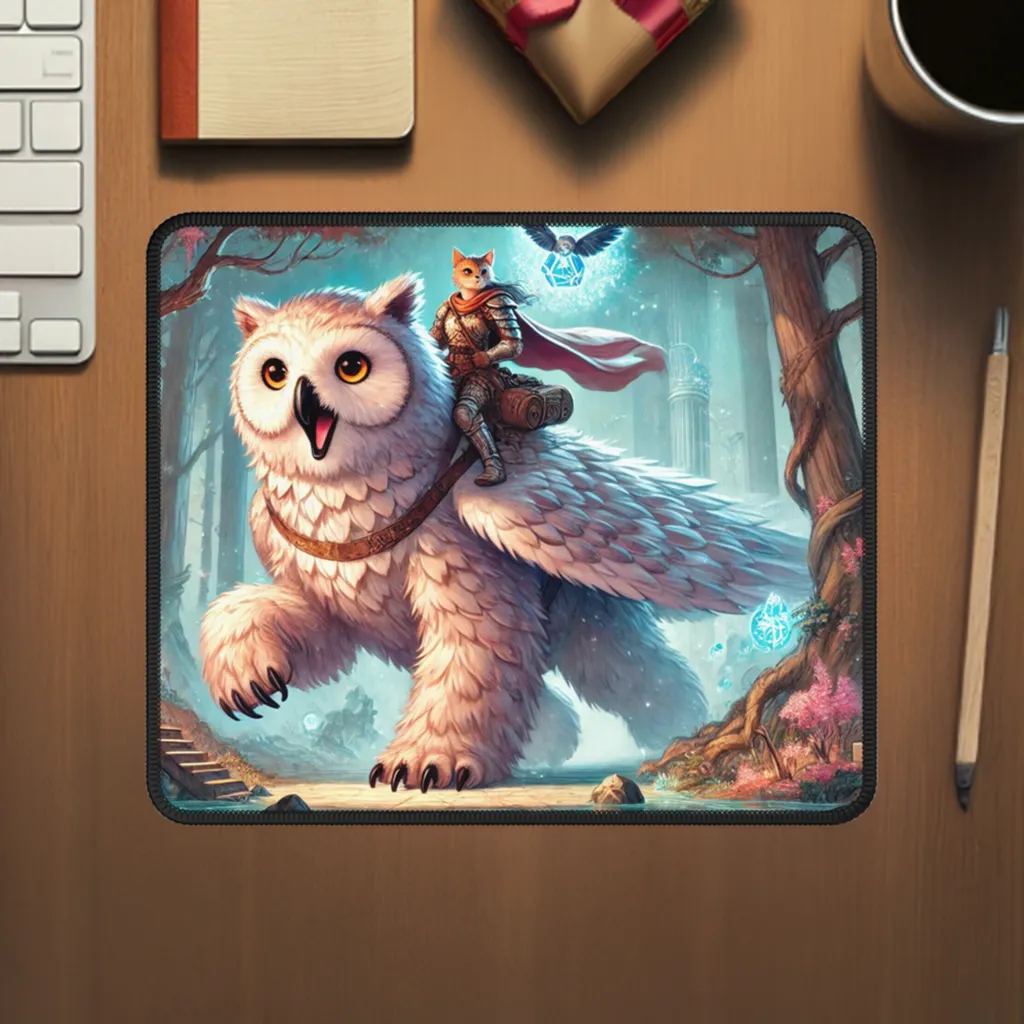 Owl Bear - Cat Lover - Dungeons and Dragons - Gaming Mouse Pad