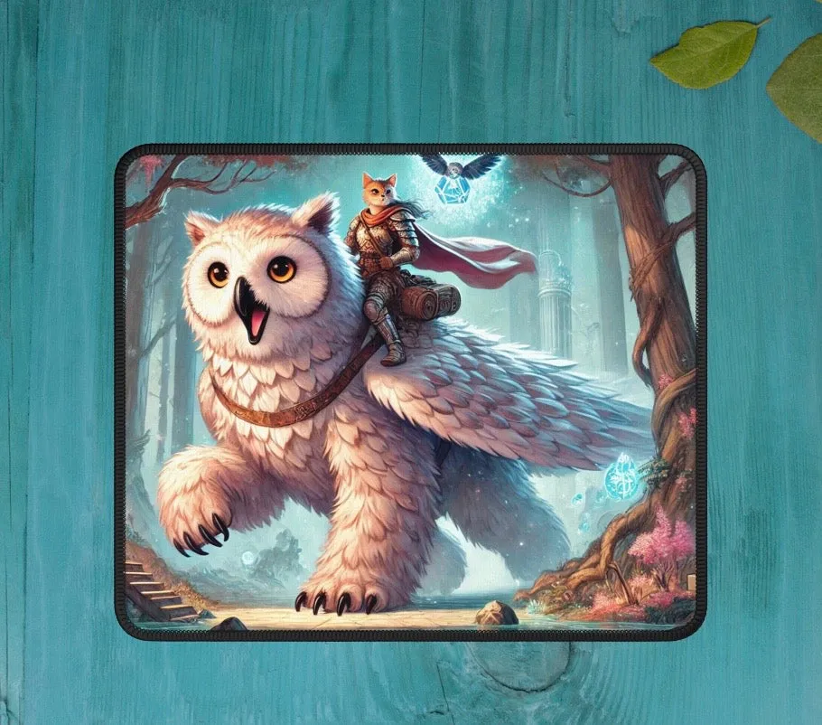 Owl Bear - Cat Lover - Dungeons and Dragons - Gaming Mouse Pad