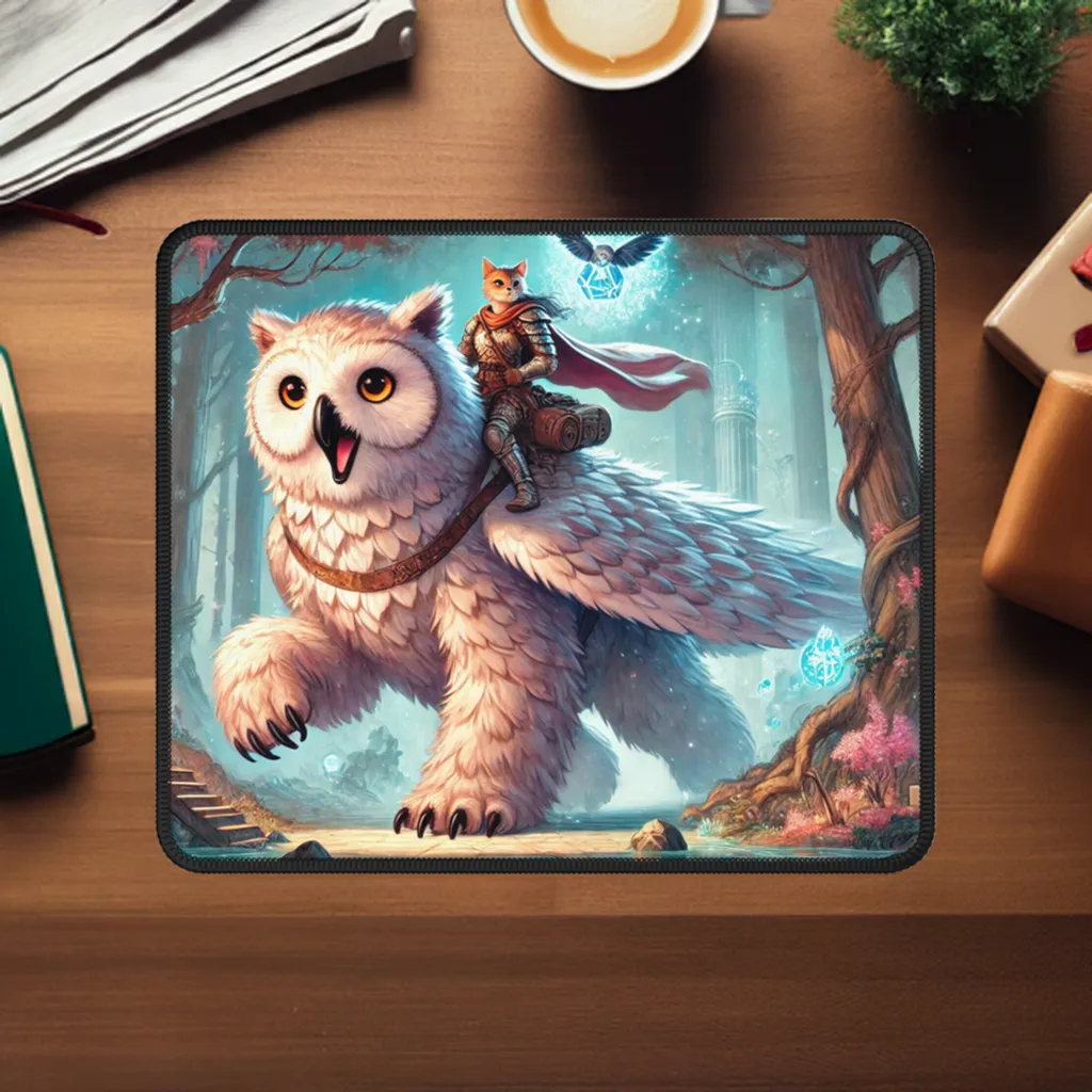 Owl Bear - Cat Lover - Dungeons and Dragons - Gaming Mouse Pad