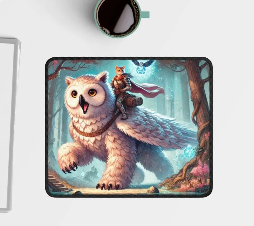 Owl Bear - Cat Lover - Dungeons and Dragons - Gaming Mouse Pad