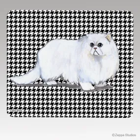 Persian Cat Houndstooth Mouse Pad