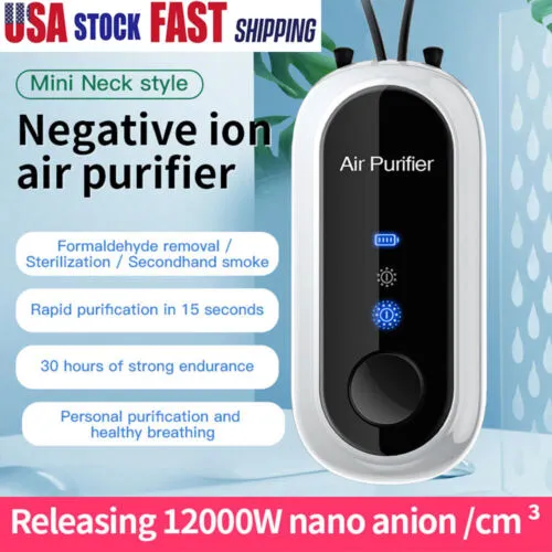 Personal Mini Air Purifier Necklace | Wearable Air Purifier with USB Charging