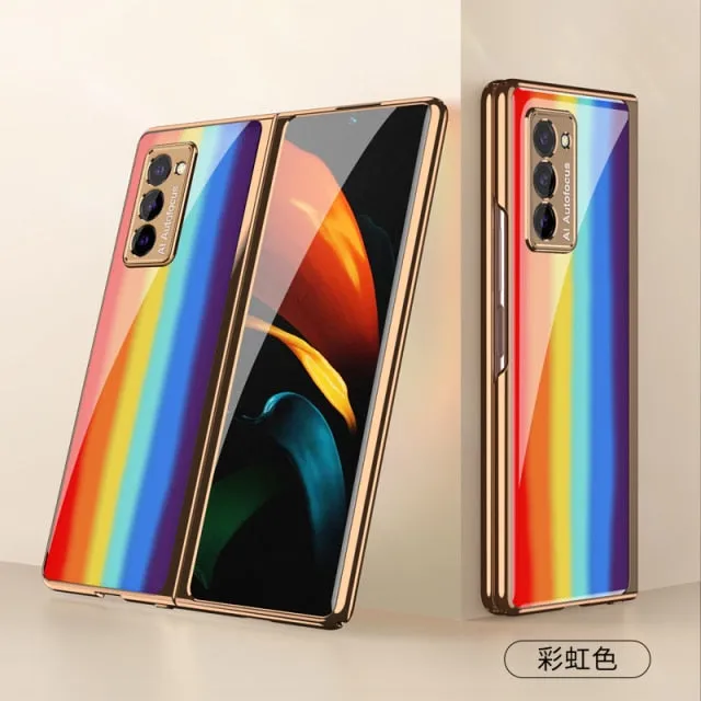 Plating Glass Case For Samsung Galaxy Z Fold 3 2 1