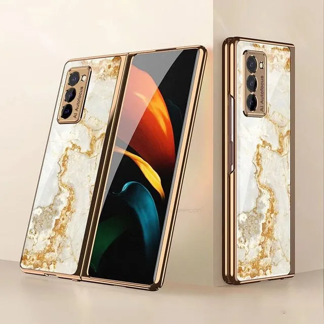 Plating Glass Case For Samsung Galaxy Z Fold 3 2 1