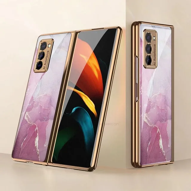 Plating Glass Case For Samsung Galaxy Z Fold 3 2 1