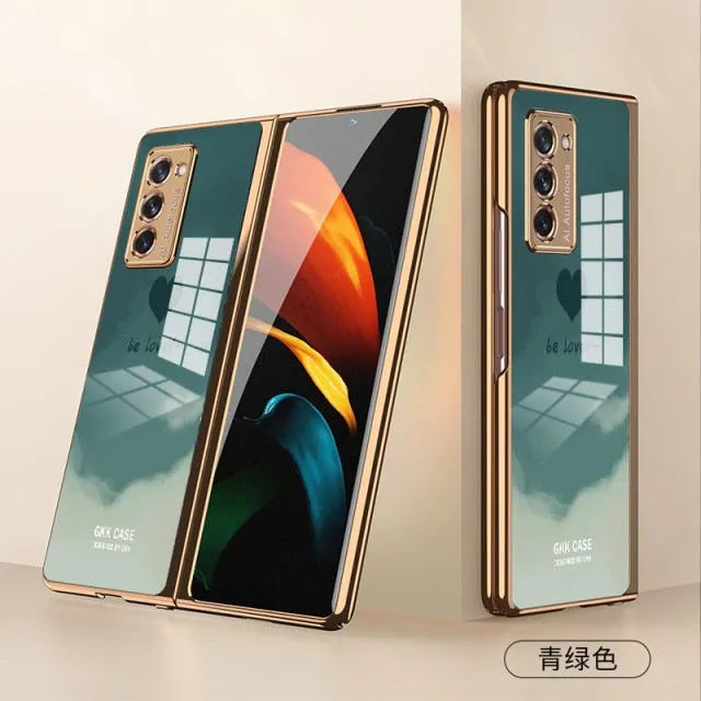 Plating Glass Case For Samsung Galaxy Z Fold 3 2 1