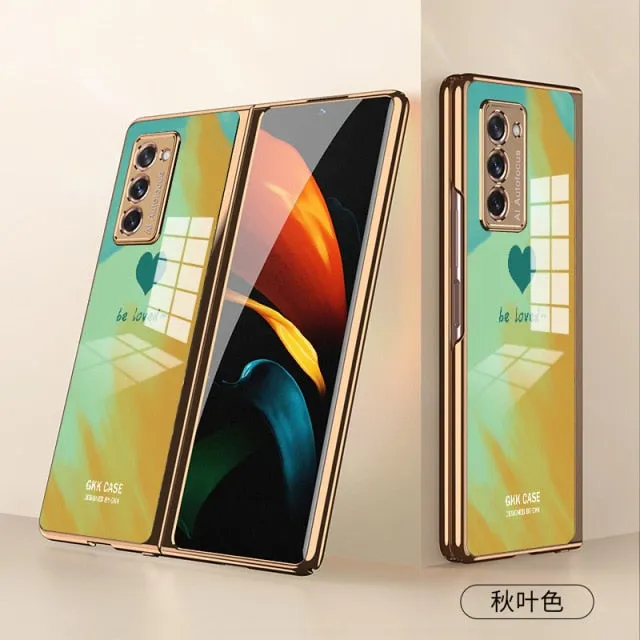 Plating Glass Case For Samsung Galaxy Z Fold 3 2 1