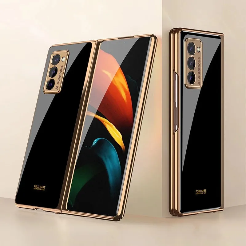 Plating Glass Case For Samsung Galaxy Z Fold 3 2 1