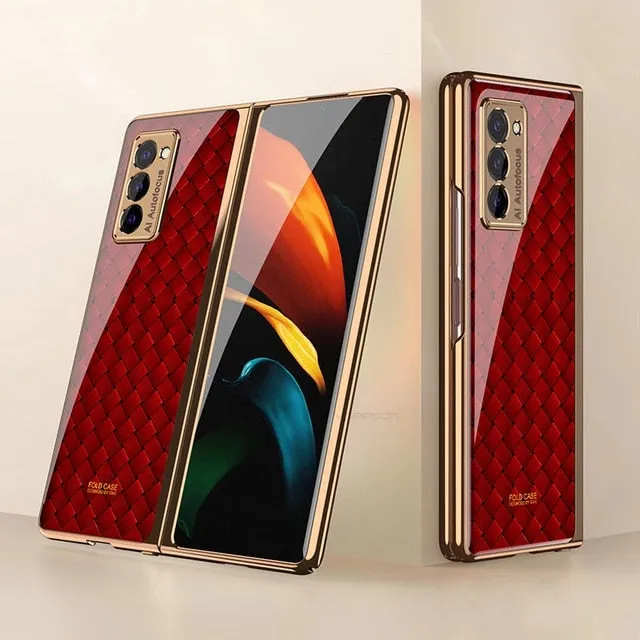 Plating Glass Case For Samsung Galaxy Z Fold 3 2 1