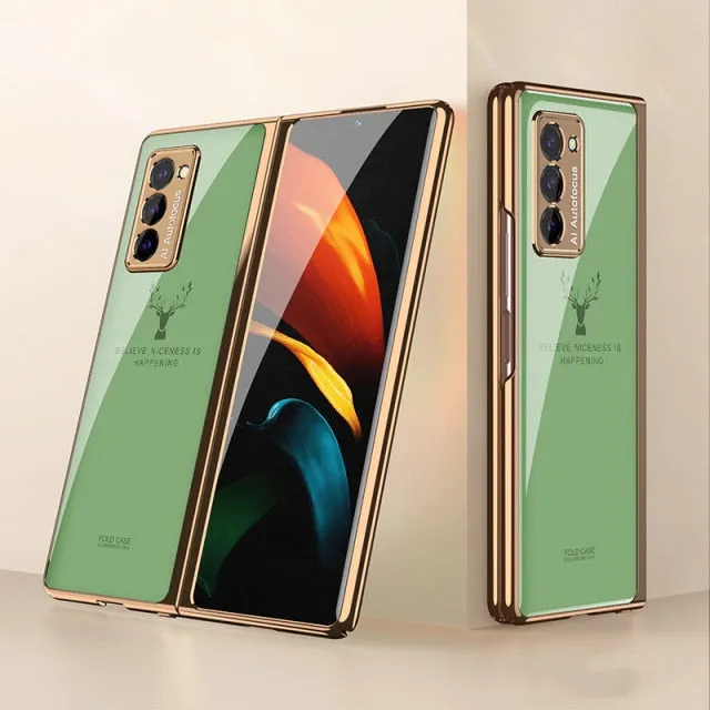 Plating Glass Case For Samsung Galaxy Z Fold 3 2 1