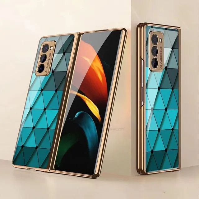 Plating Glass Case For Samsung Galaxy Z Fold 3 2 1