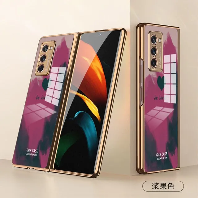 Plating Glass Case For Samsung Galaxy Z Fold 3 2 1