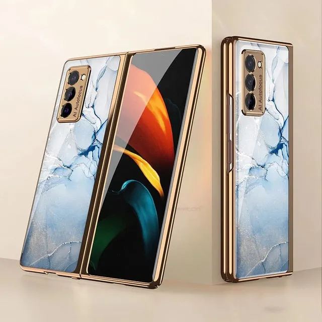 Plating Glass Case For Samsung Galaxy Z Fold 3 2 1