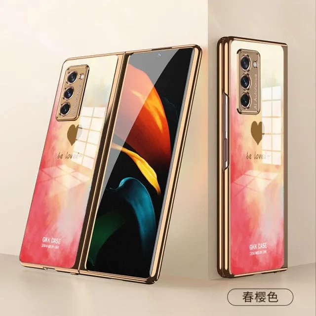 Plating Glass Case For Samsung Galaxy Z Fold 3 2 1