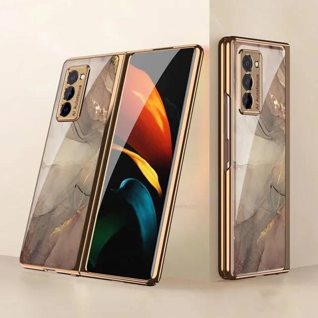 Plating Glass Case For Samsung Galaxy Z Fold 3 2 1