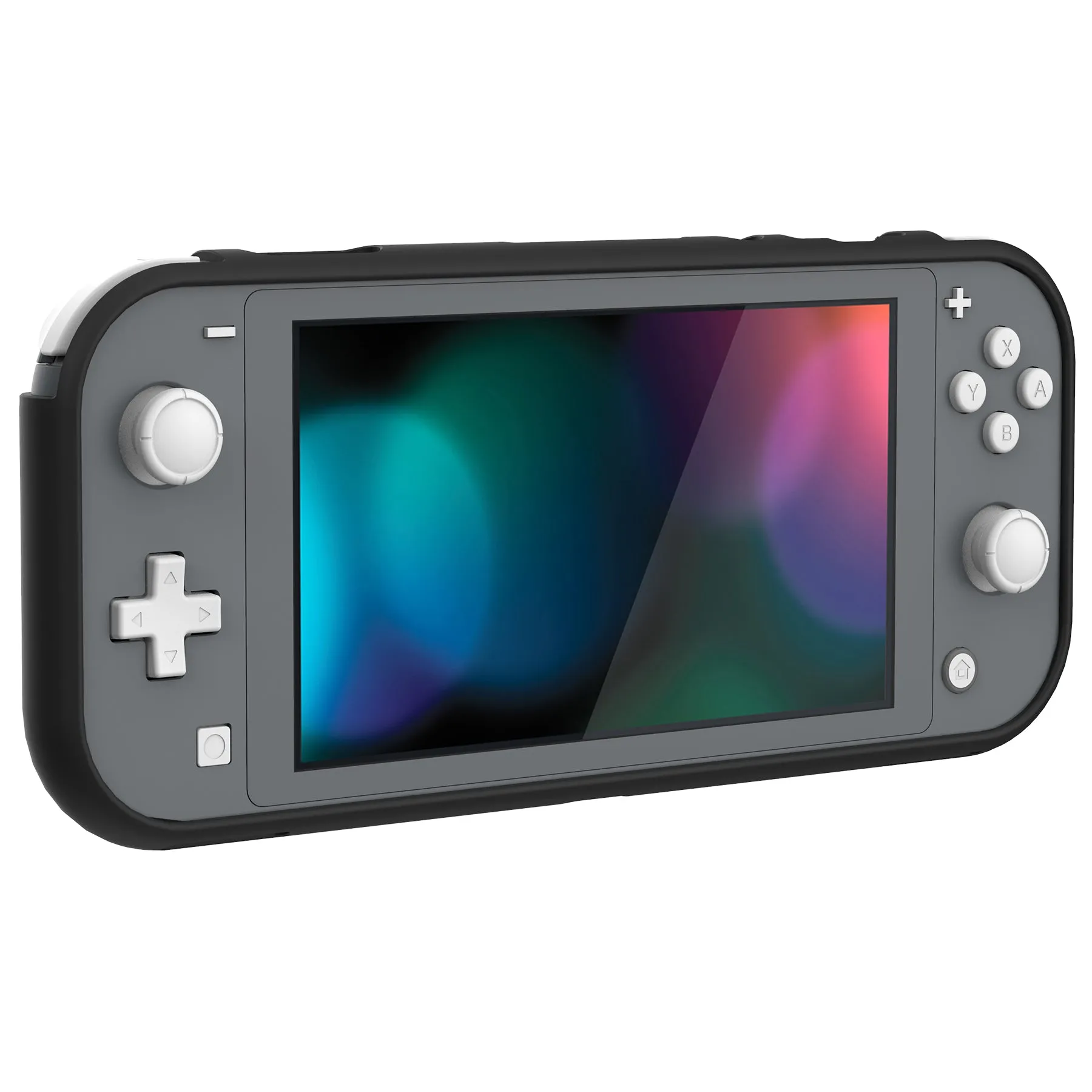 PlayVital Black Custom Protective Case for NS Switch Lite, Soft TPU Slim Case Cover for NS Switch Lite - LTU6016