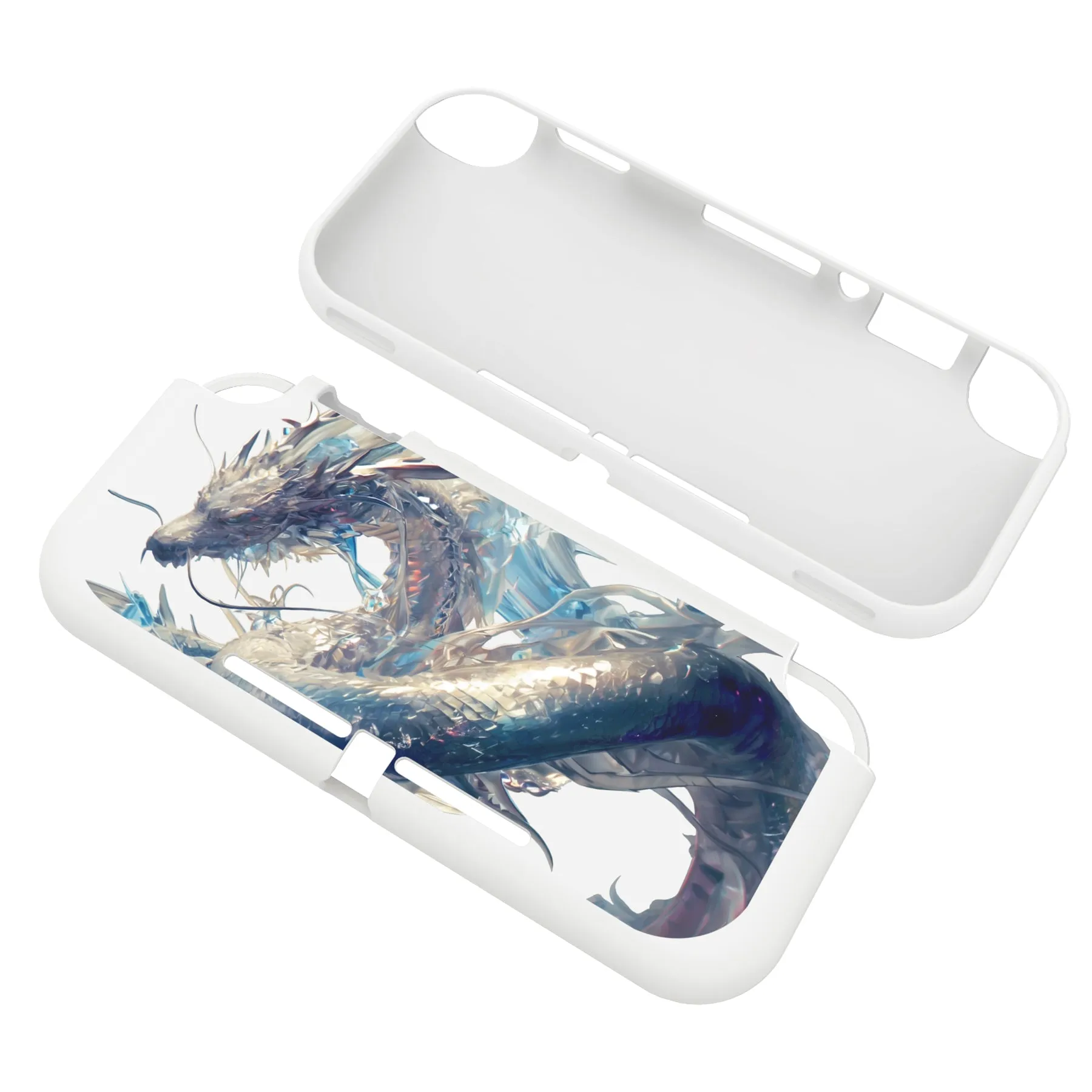 PlayVital Crystal Dragon Custom Protective Case for NS Switch Lite, Soft TPU Slim Case Cover for NS Switch Lite - LTU6036