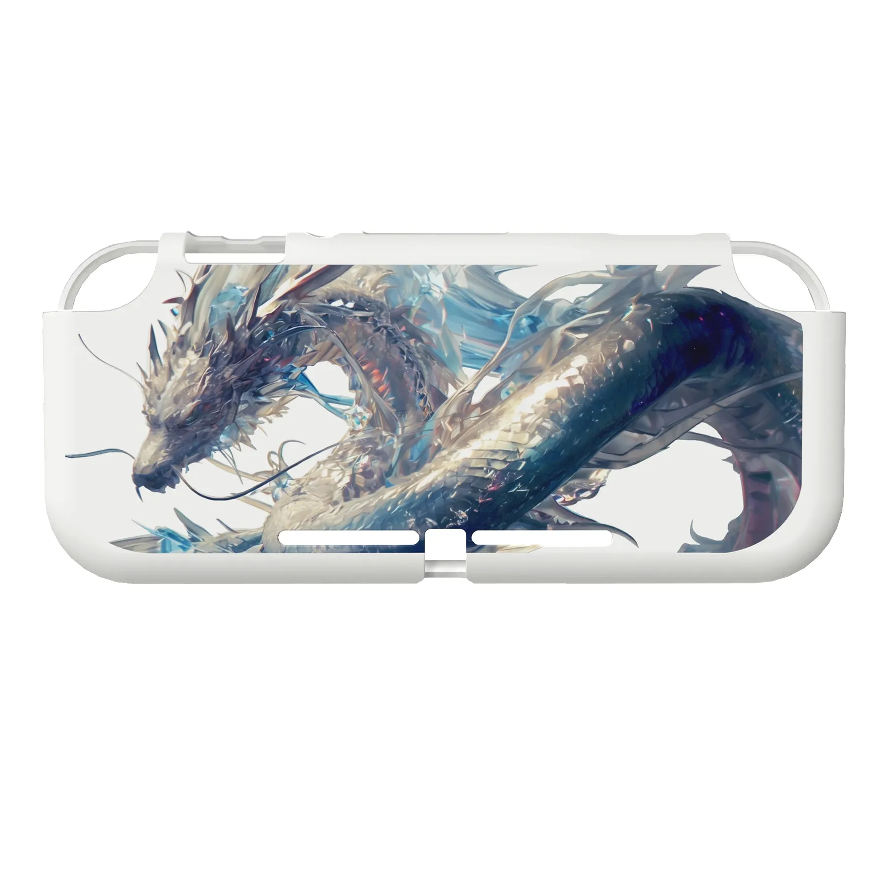 PlayVital Crystal Dragon Custom Protective Case for NS Switch Lite, Soft TPU Slim Case Cover for NS Switch Lite - LTU6036