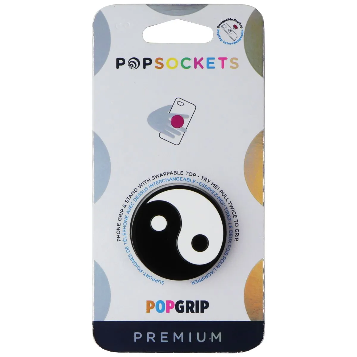 PopSockets PopGrip Premium Swappable Grip & Stand - Yin Yang