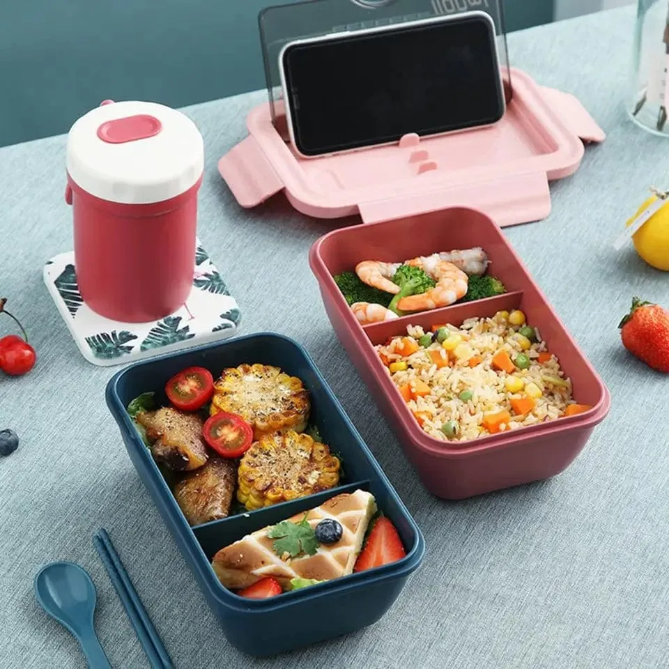 Portable Lunch Box With Spoon