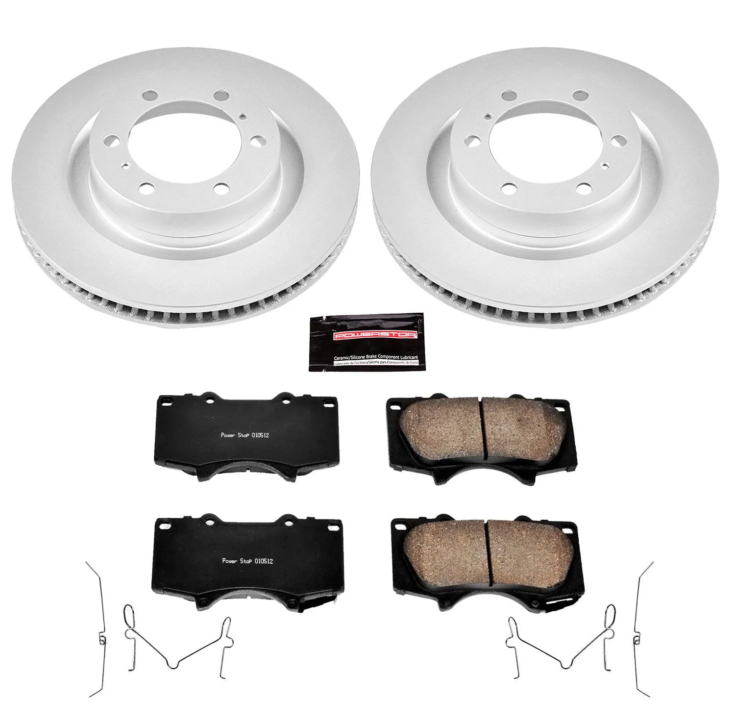 PowerStop Z17 Front Brake Kit Pads and Rotors 2024-2014 Toyota 4Runner (CRK5873)