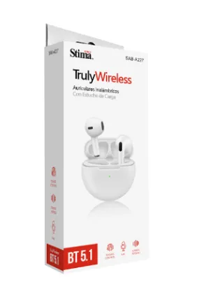 Pro Stima Sab A227 Wireless Headphones Bt 5.1 With Case White