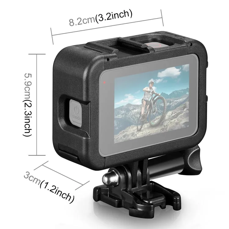 PULUZ Frame Expansion PA Cage with Side Interface Cover for GoPro HERO13 Black /12 Black /11 Black /10 Black /9 Black(Black)