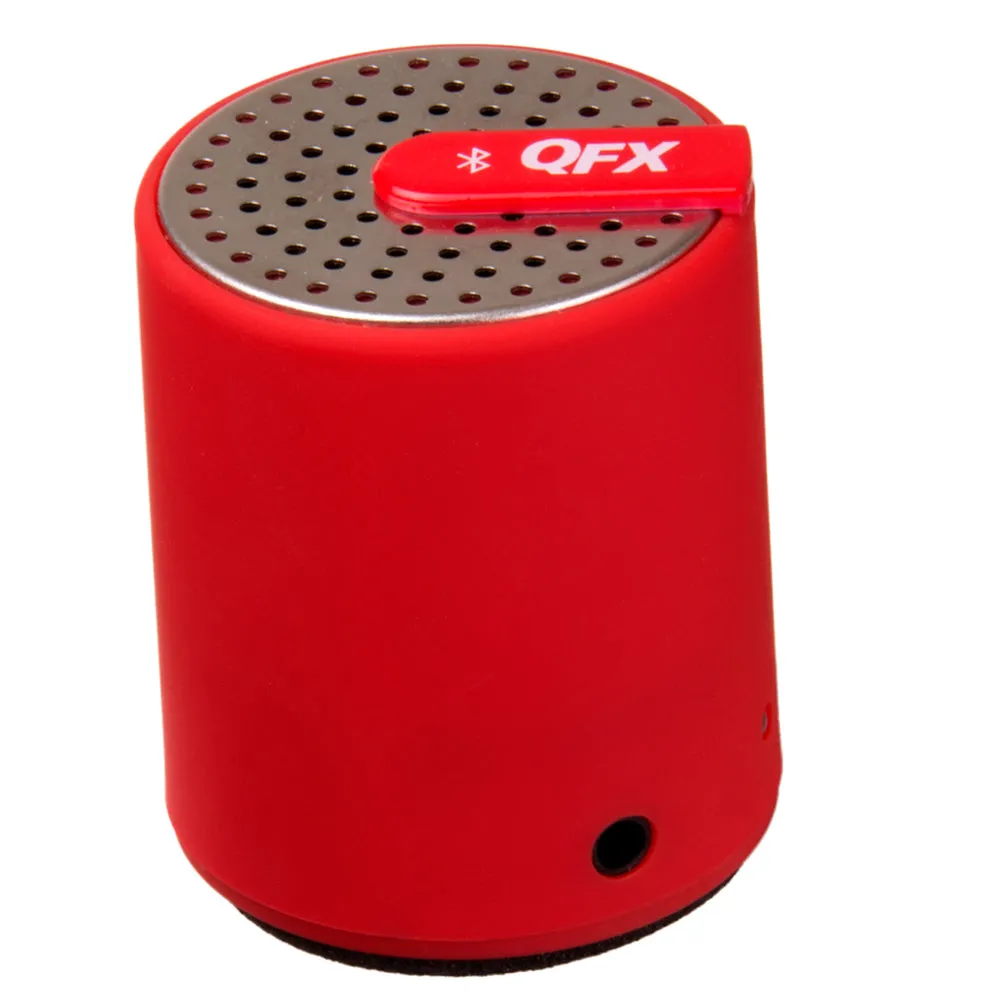 QFX Portable Bluetooth Speaker With AUX-IN (Red)