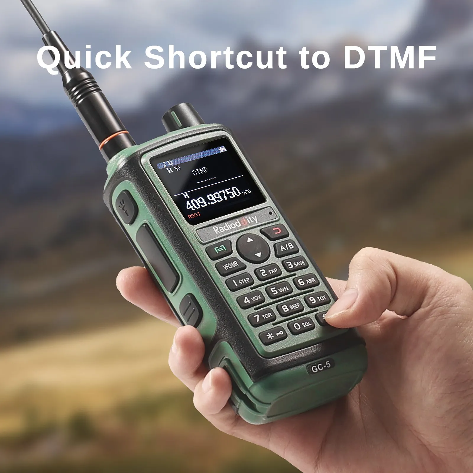 Radioddity GC-5 | Dual Band | 5W | 999 CH | Remote Frequency Copy | Color Screen | 1800mAh | NOAA FM RX