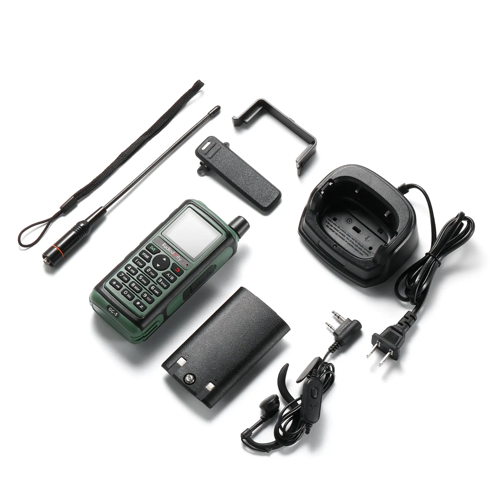 Radioddity GC-5 | Dual Band | 5W | 999 CH | Remote Frequency Copy | Color Screen | 1800mAh | NOAA FM RX