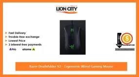 Razer DeathAdder V2 - Ergonomic Wired Gaming Mouse