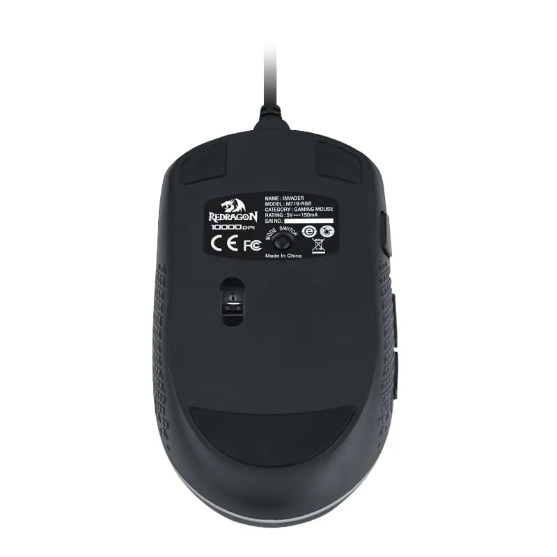 Redragon Invader 10000Dpi Gaming Mouse - Black