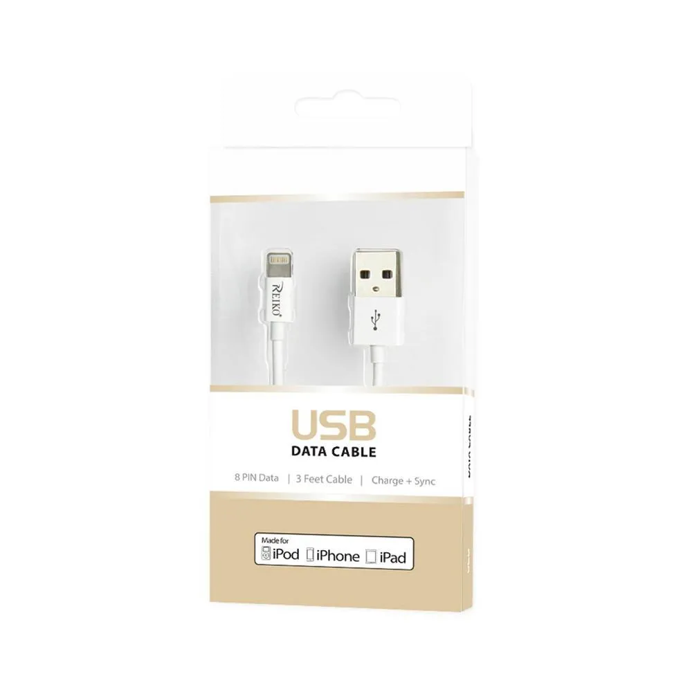 Reiko 36Inches Mfi Apple Certified Cable For Iphone 5 White