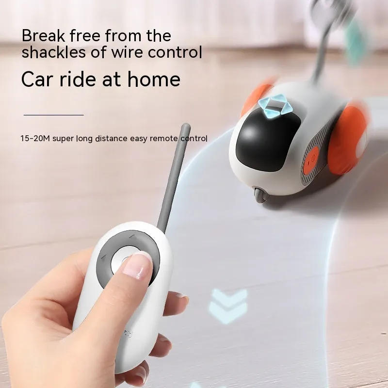 Remote Control Interactive Cat Toy Car – USB Charging, Automatic Self-Moving, Smart Control for Cats