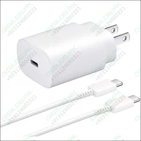 Samsung 25w Type c Fast Charger With Type c To Type c Cable - High Quality