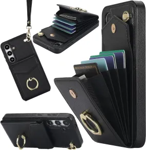 Samsung Galaxy S24 Ultra Case Wallet Card Holder Stand 4Card Slot Leather Case