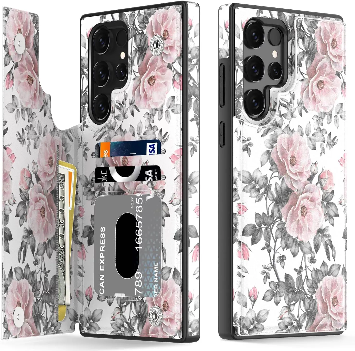 Samsung Galaxy S24 Ultra Fashionable Flower Designs Protective Phone Case