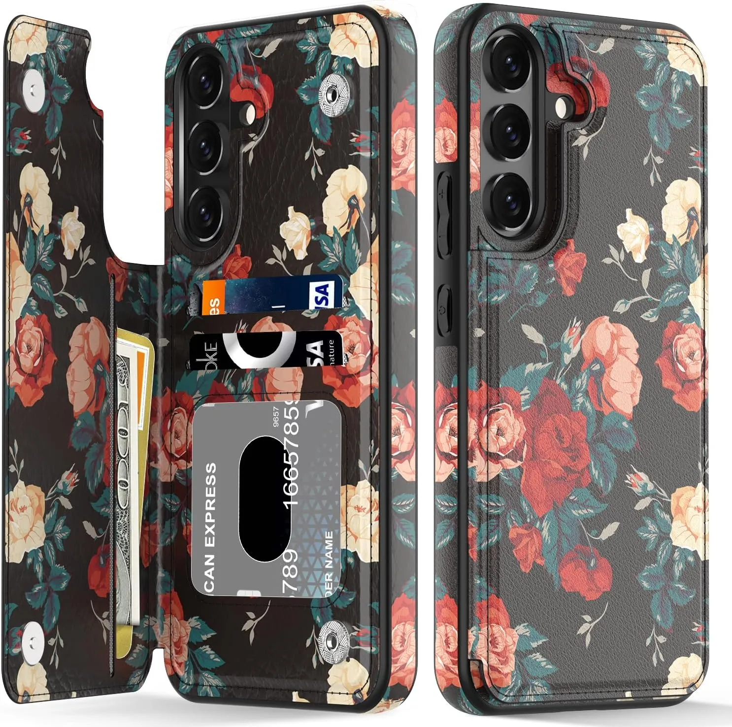 Samsung Galaxy S24 Ultra Fashionable Flower Designs Protective Phone Case