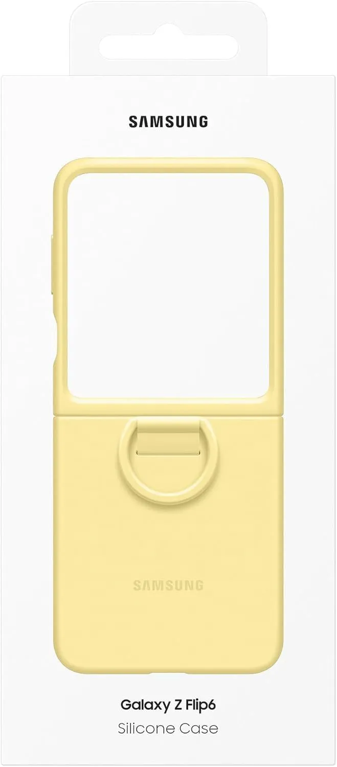 Samsung Galaxy Z Flip 6 Silicone Case with Ring Yellow - EF-PF741TYEGWW