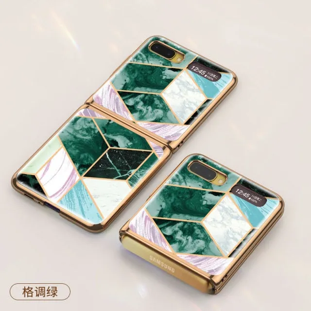 Samsung Galaxy Z Fold 2 5G Case Luxury Tempered Glass Pattern Plating