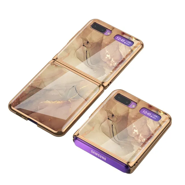 Samsung Galaxy Z Fold 2 5G Case Luxury Tempered Glass Pattern Plating