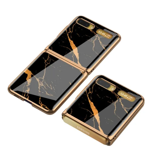 Samsung Galaxy Z Fold 2 5G Case Luxury Tempered Glass Pattern Plating