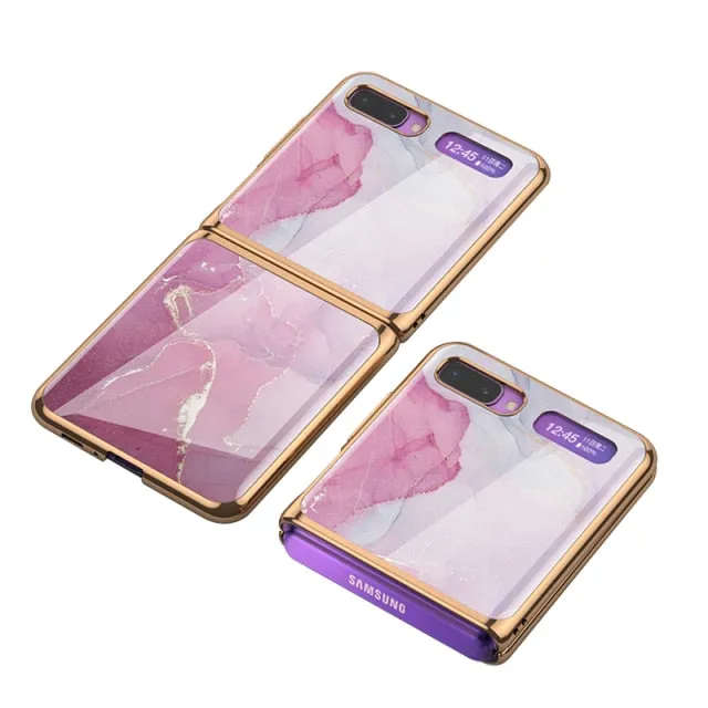 Samsung Galaxy Z Fold 2 5G Case Luxury Tempered Glass Pattern Plating